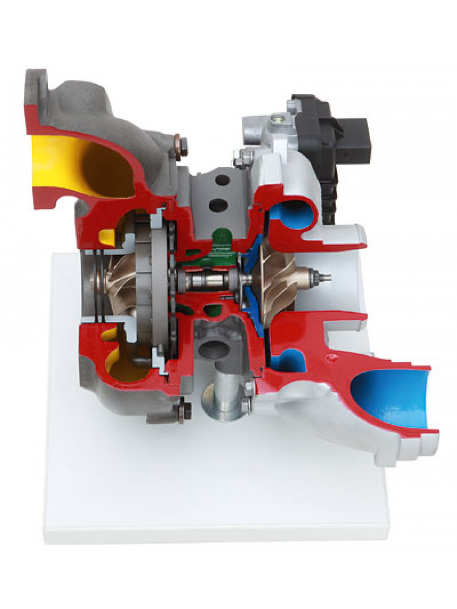 Turbocharger with ball bearing and variable vane geometry