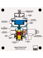 Solenoid relay valve of an air brake system