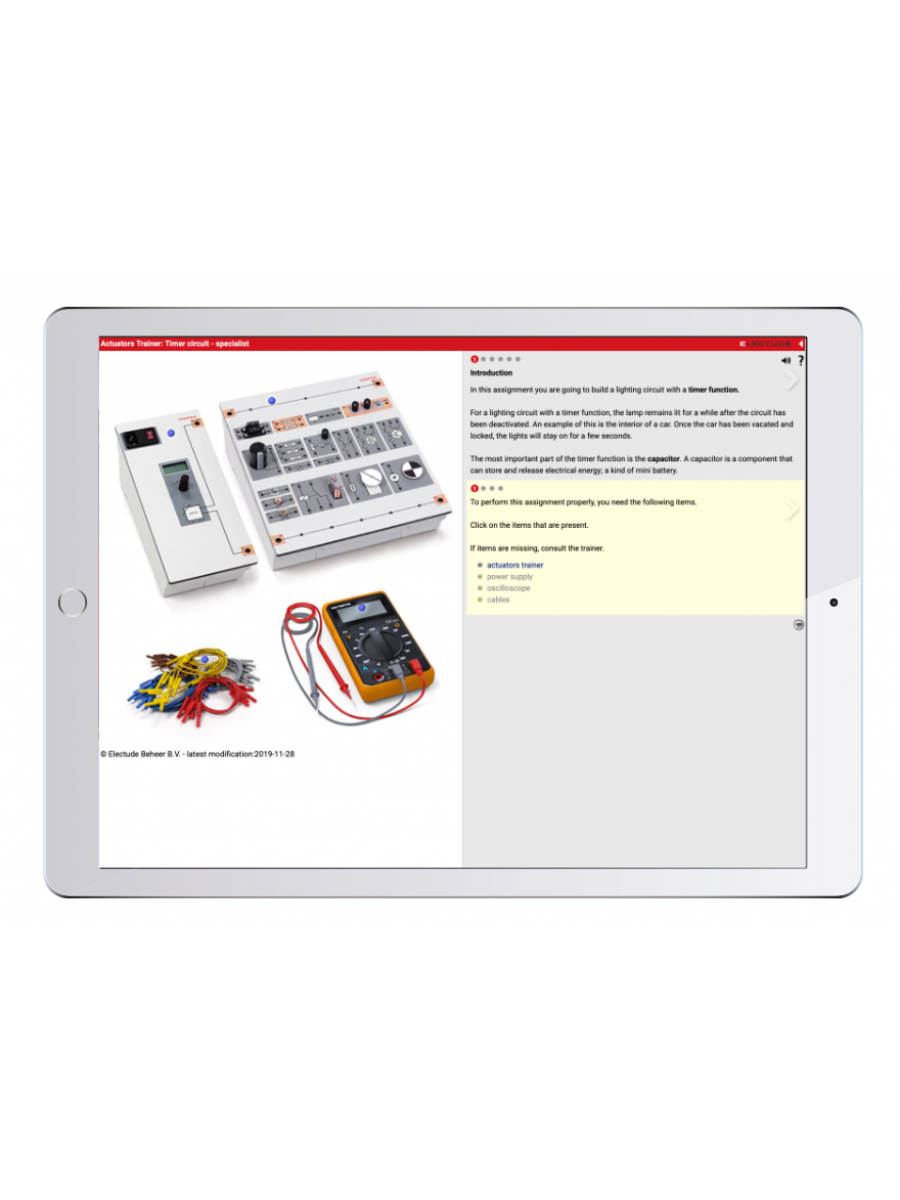 Digital work orders Automotive Electronics and Actuator Trainer 